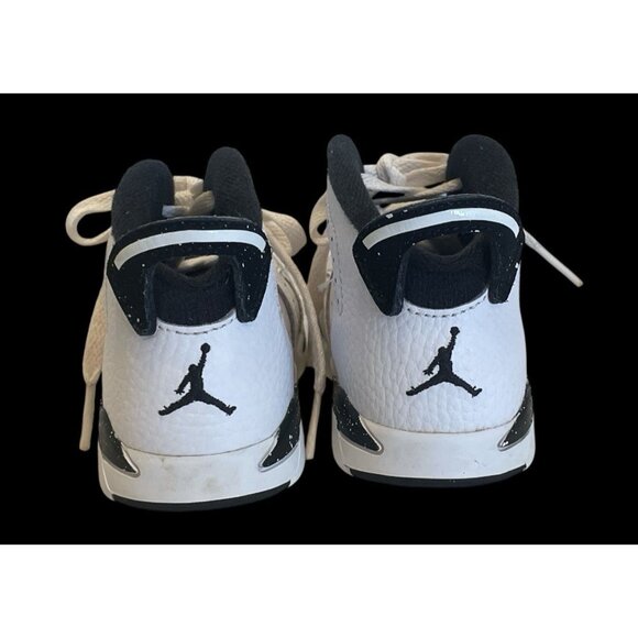Air Jordan 6 Retro Lace Up Sneakers Toddler Size 8C White Black - Picture 9 of 16